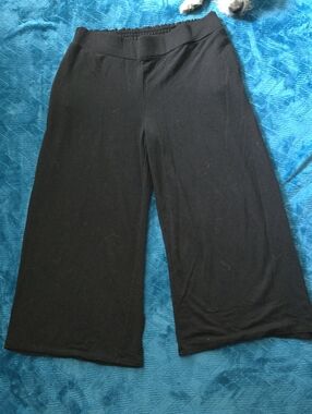 3/$20 Women's Black Wide-Leg Pull-On Pants